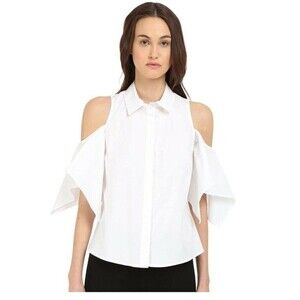 Zac Posen Women's Dolman Sleeve Blouse White Size 4 10826